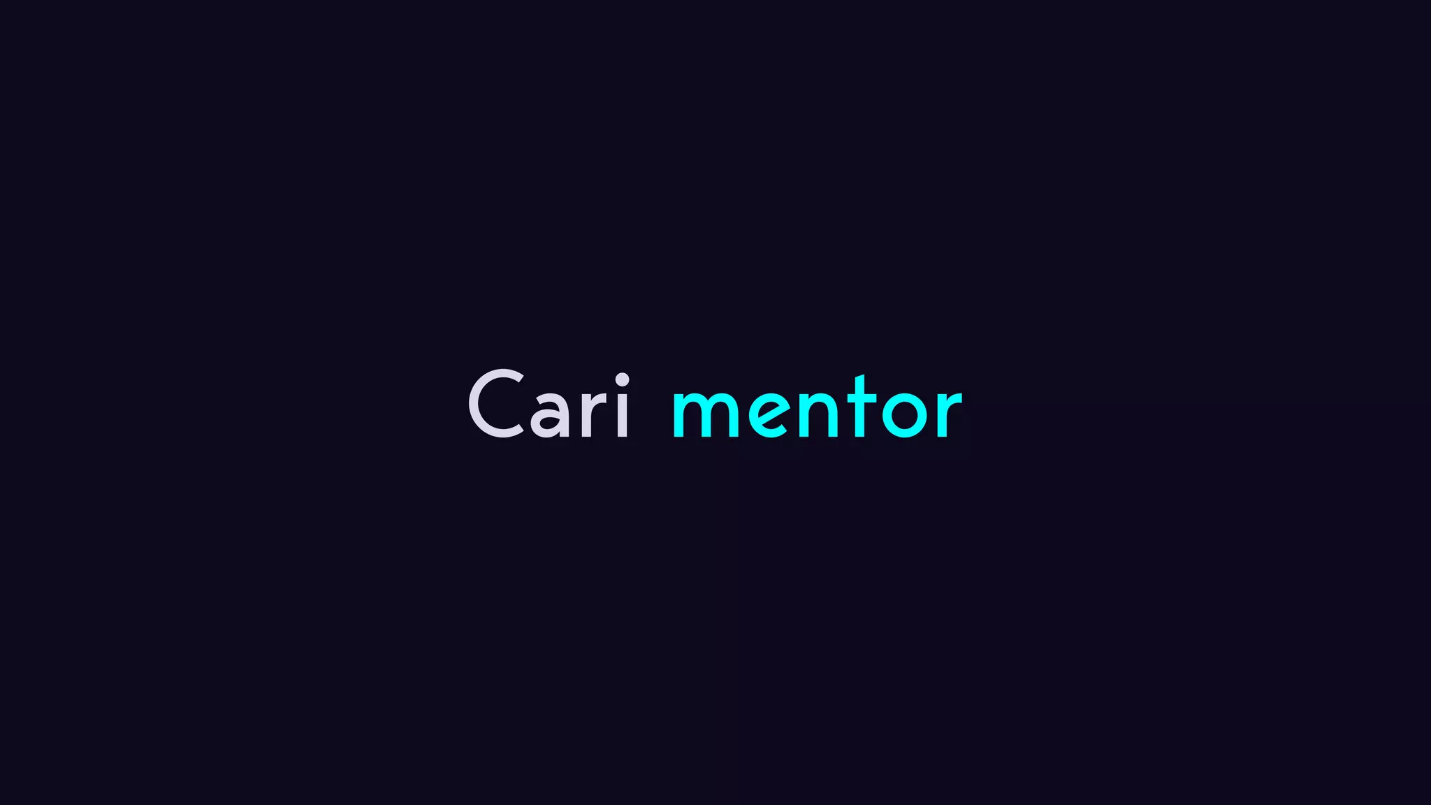 Cari mentor 
