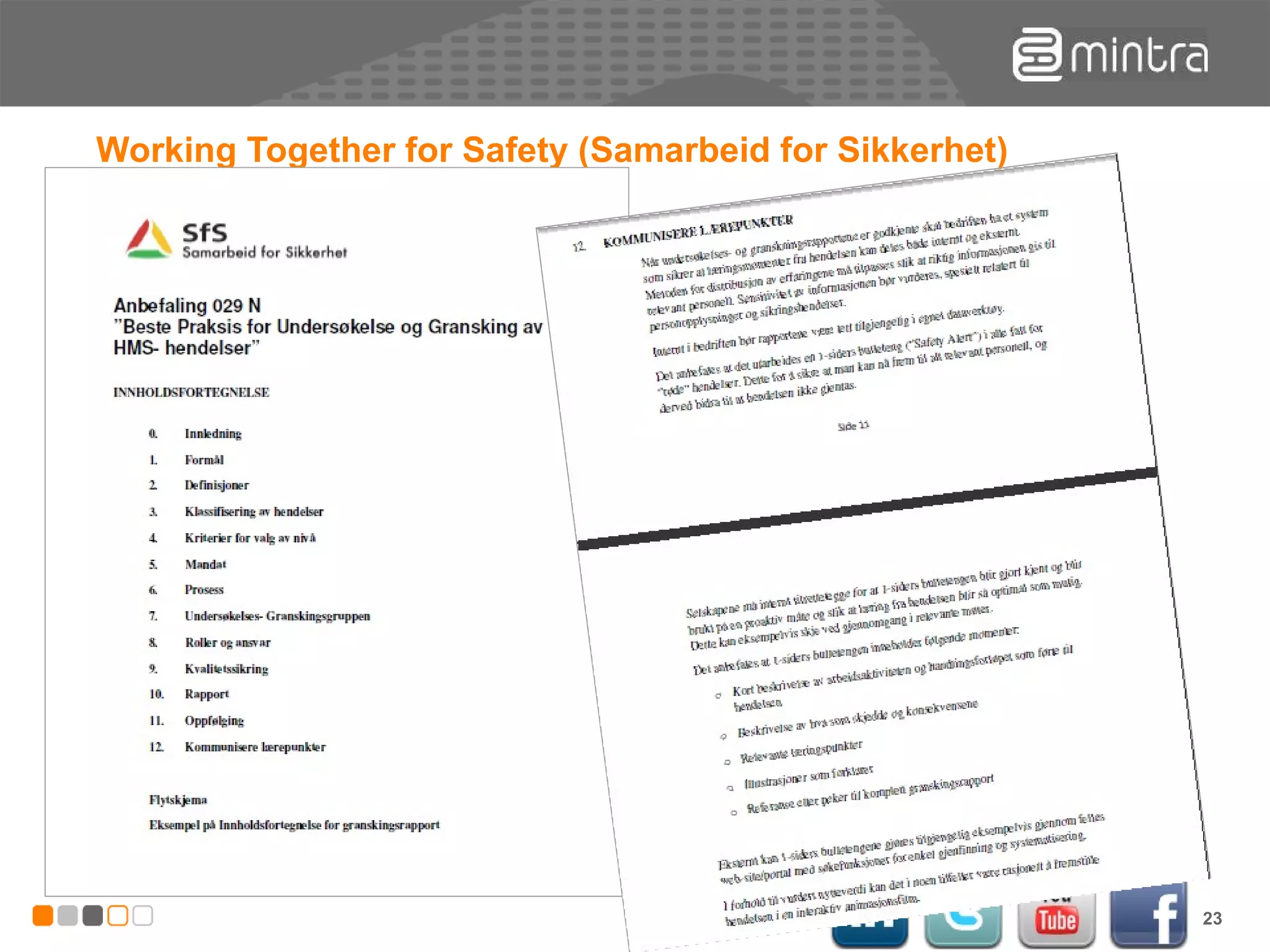 Working Together for Safety (Samarbeid for Sikkerhet)  