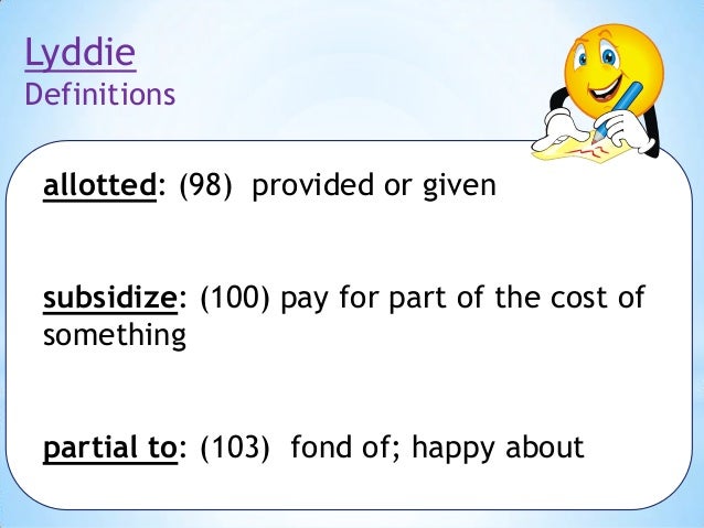 Lyddie Lesson Nine Unit 1