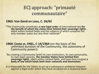 The Italian Constitutional Court and the eu Law | PPT