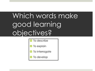 Lesson objectives mini bite | PPTX