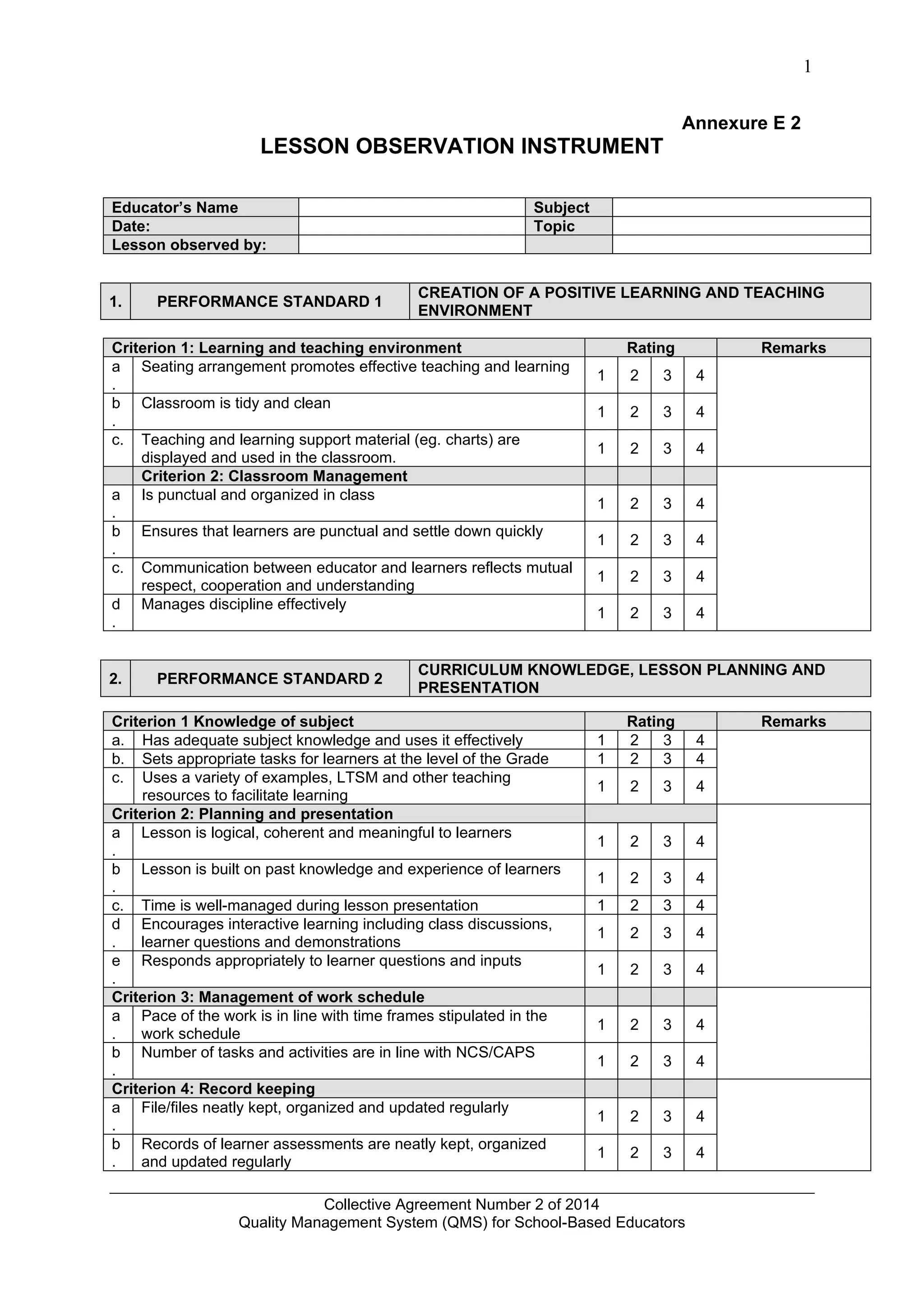 Lesson Observation Instrument E2 for high school.pdf