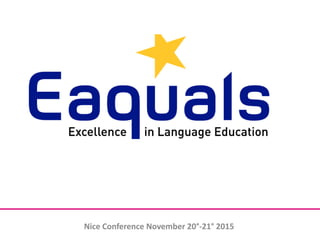 Nice Conference November 20°-21° 2015
 