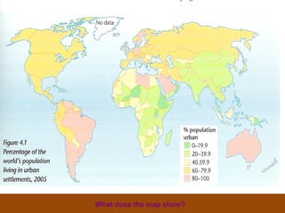 What does the map show? 