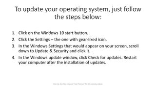 Lesson 2: Performing Computer Operations | PDF