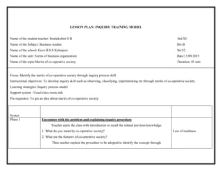 Lesson pla1 | PDF