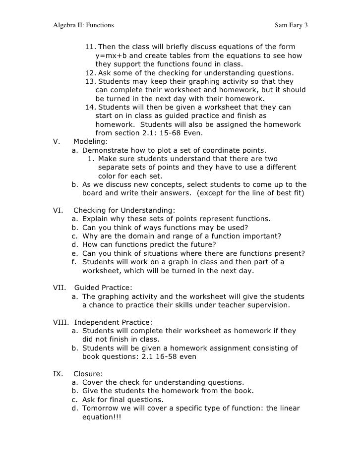 Printables Algebra 2 Lessons And Worksheets algebra2 functions lesson plan
