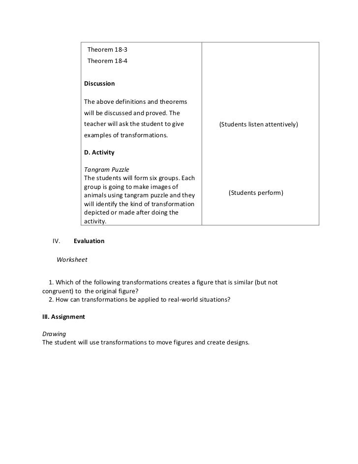 Detailed Lesson Plan English Math Science Filipino