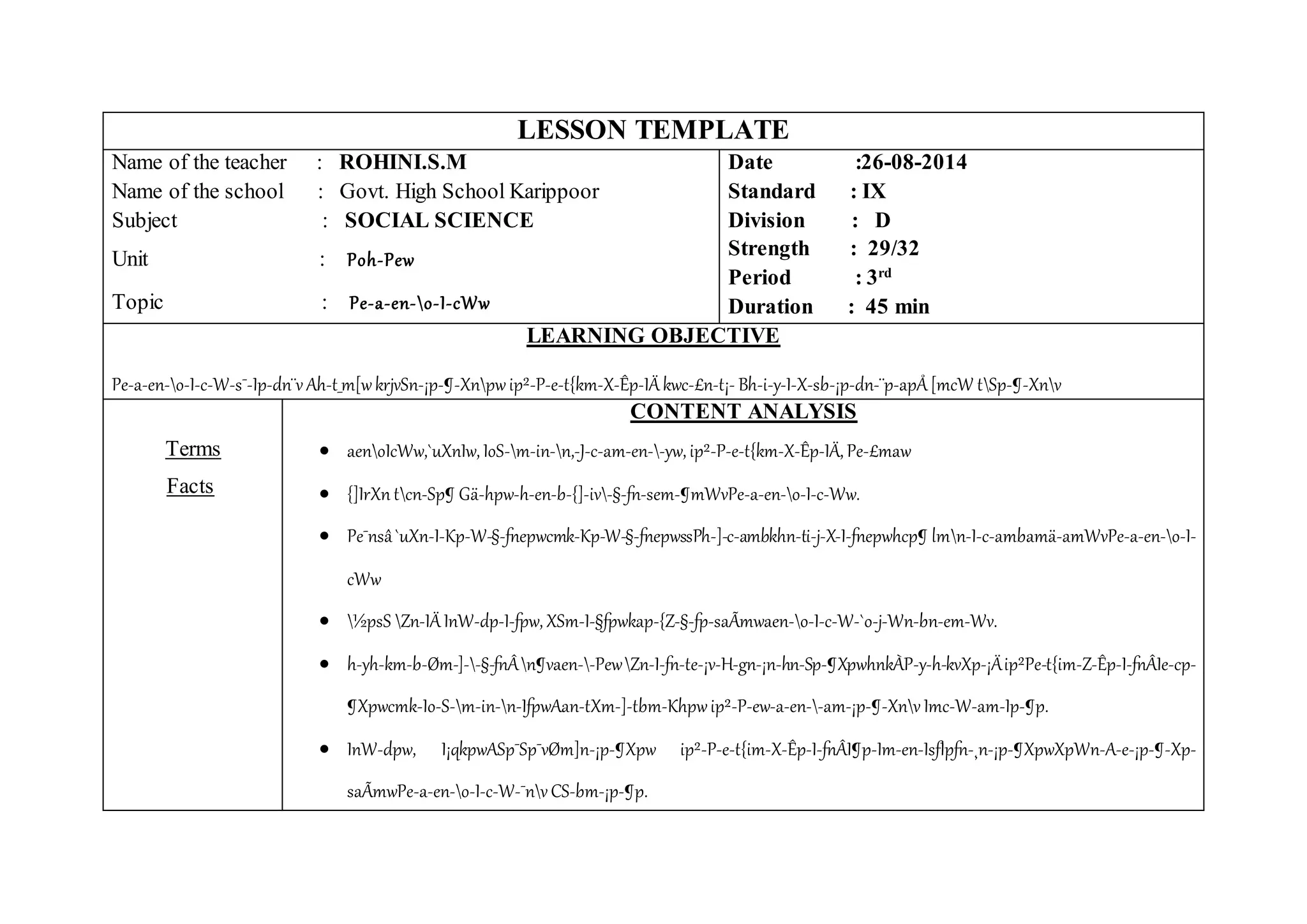 LESSON TEMPLATE PPT LESSON TEMPLATE PPT