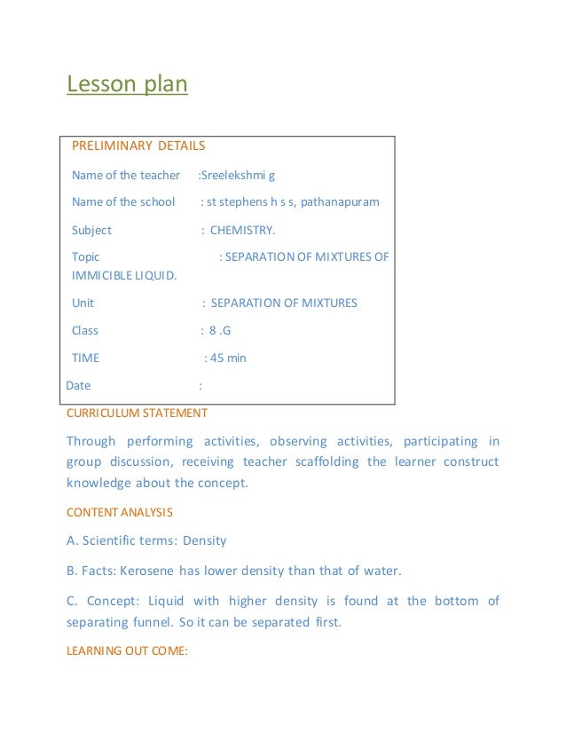 Lesson Plan