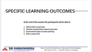 Designing Structured Lesson Plans for Classroom Learning | PPTX