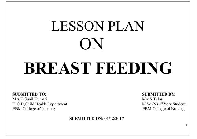 Lesson Plan Breast Feeding