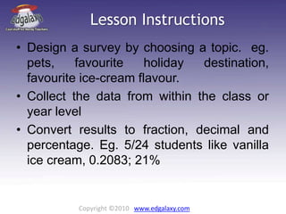 Lesson plan survey and data generation | PPTX