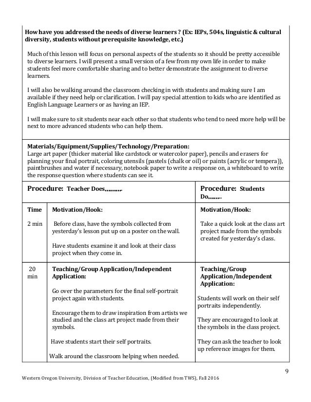 Lesson Plan Symbols And Self Portraits Vrogue vrogue.co
