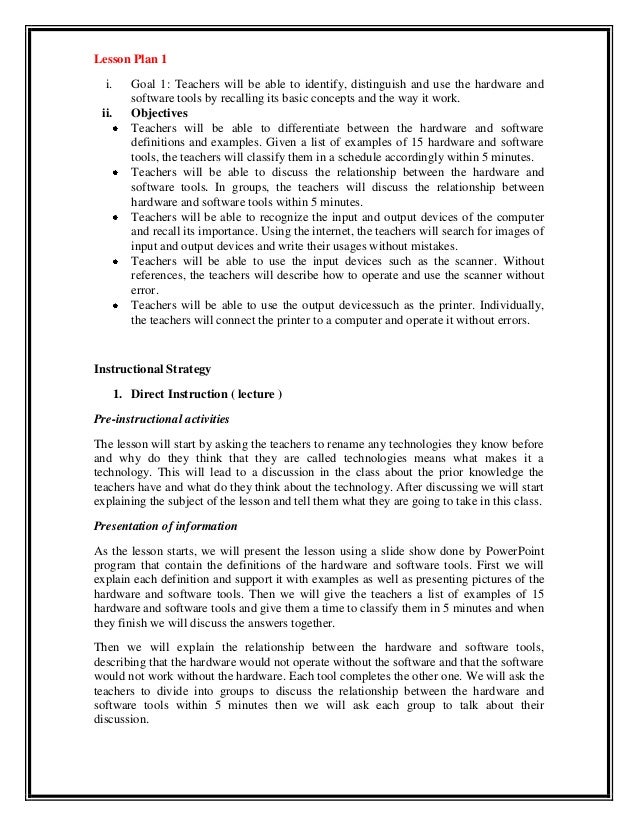 Lesson plan 1