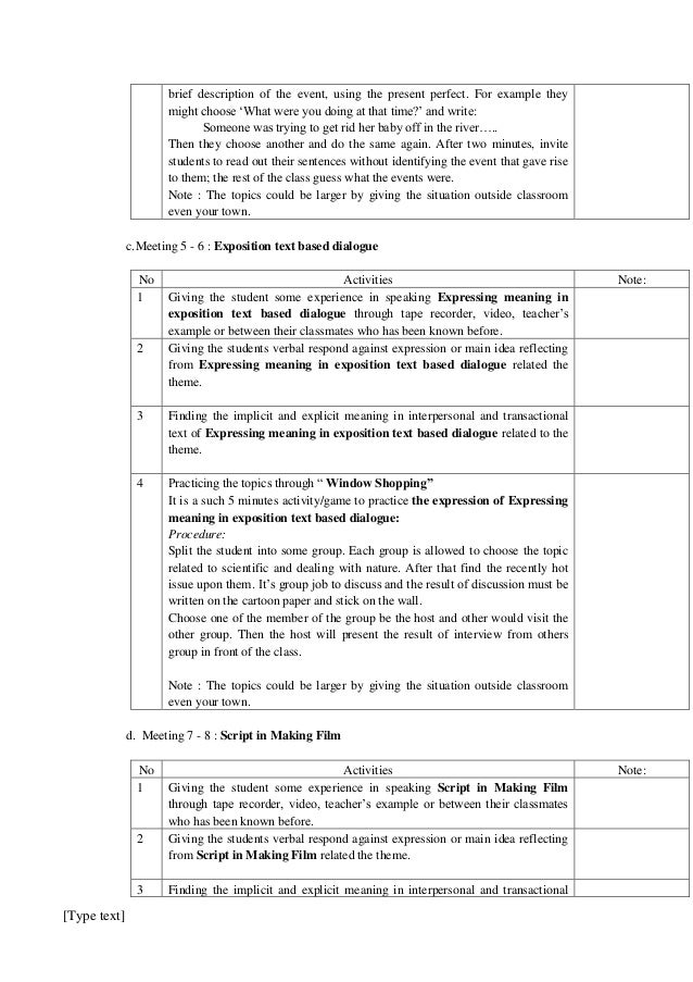 Lesson plan 1.1 and 1.2