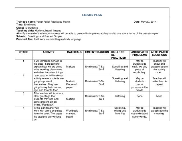 Lesson plan