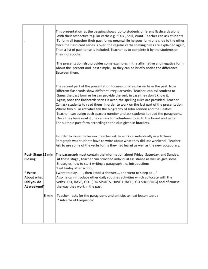 Lesson Plan 10 Octavo Past Simple Tense | lesson plan 10 octavo past simple tense Lesson Plan 10 Octavo Past Simple Tense | lesson plan 10 octavo past simple tense