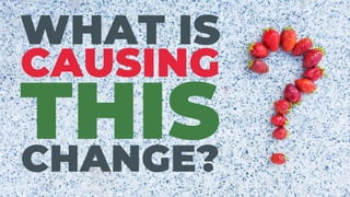 WHAT IS
CAUSING
THIS
CHANGE?
 