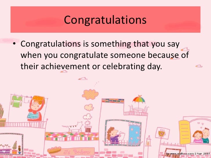 Lesson For 8 Graders About Congratulations