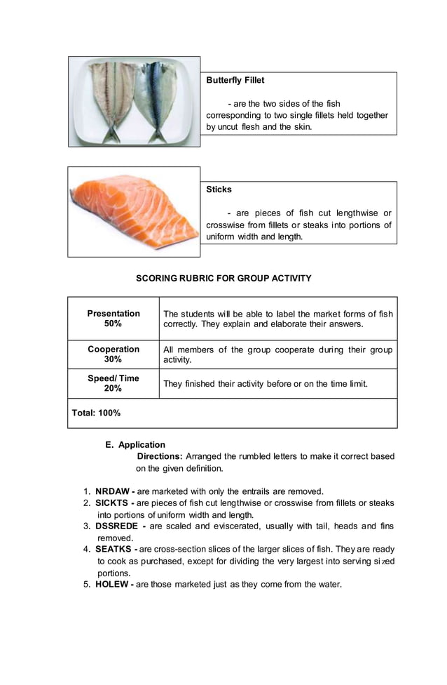 Lesson plan 2018 (market forms of fish)