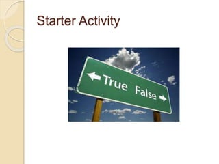 Starter Activity
 