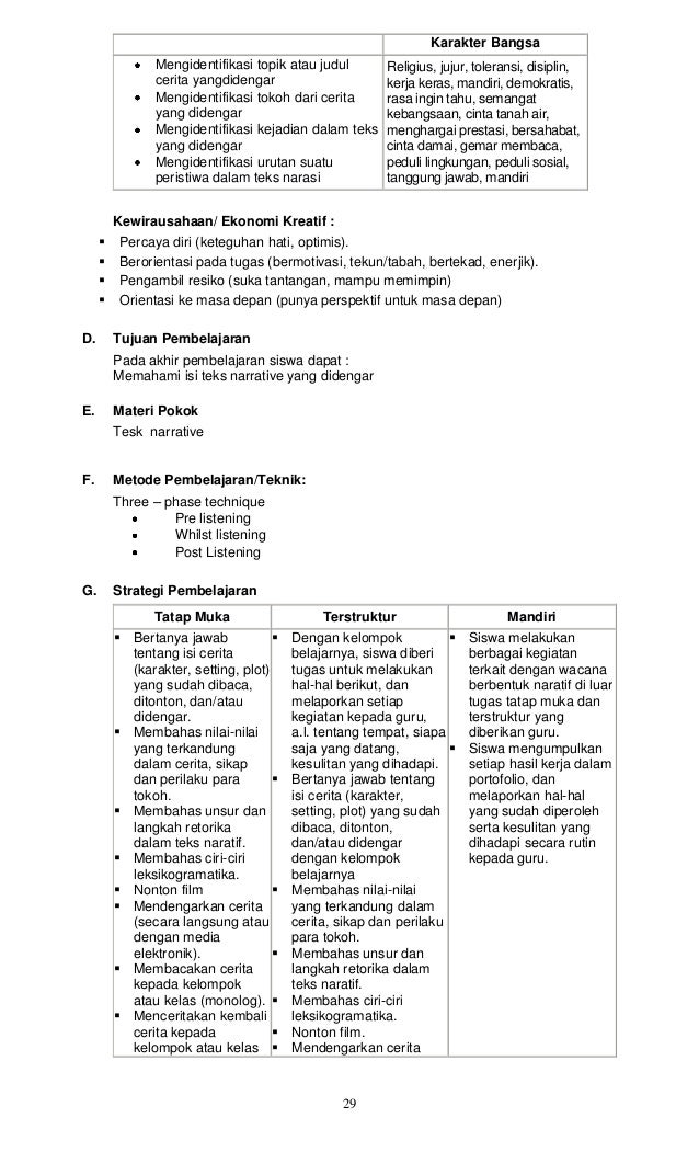 Lesson plan 3 sampel rpp b.inggris sma berkarakter kls xii 