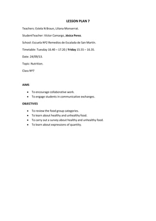 Lesson Plan 7 | PDF