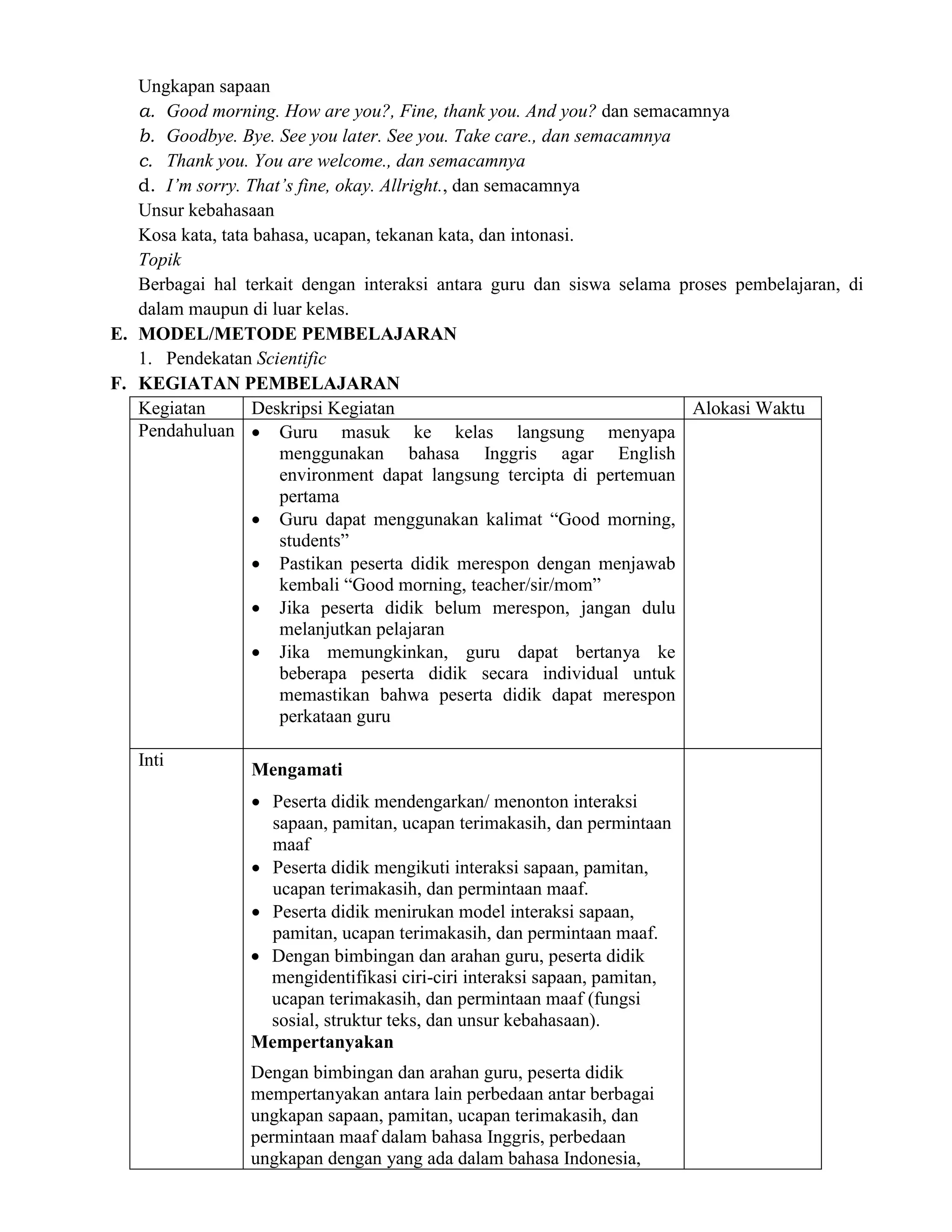 Lesson plan 7th grade | DOCX