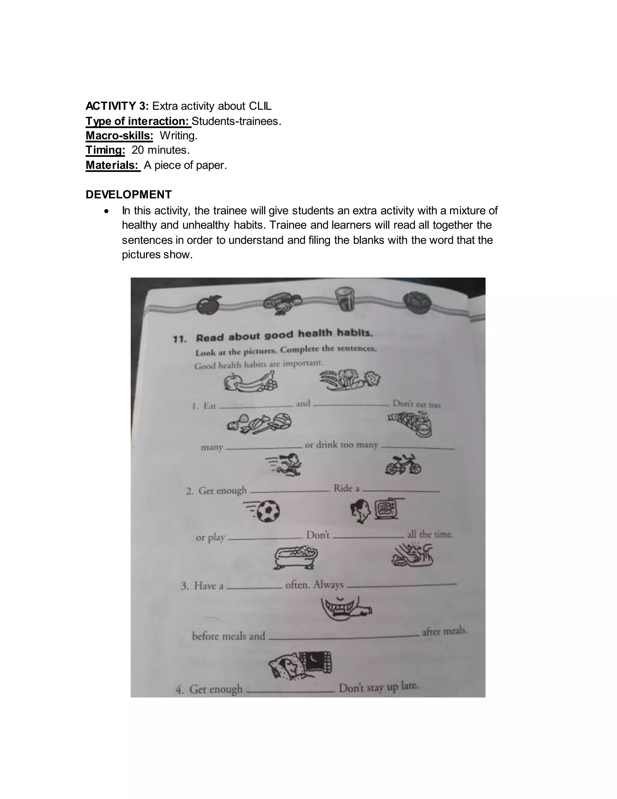 Lesson plan 8 clil project | DOCX