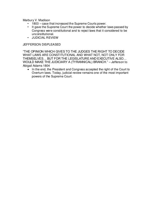 the supreme court's power to decide what is constitutional