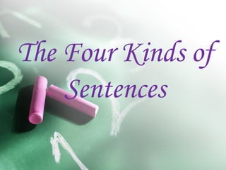 The Four Kinds of
Sentences
 