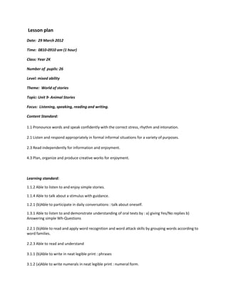 Lesson plan assignment kpd 3016 | PDF