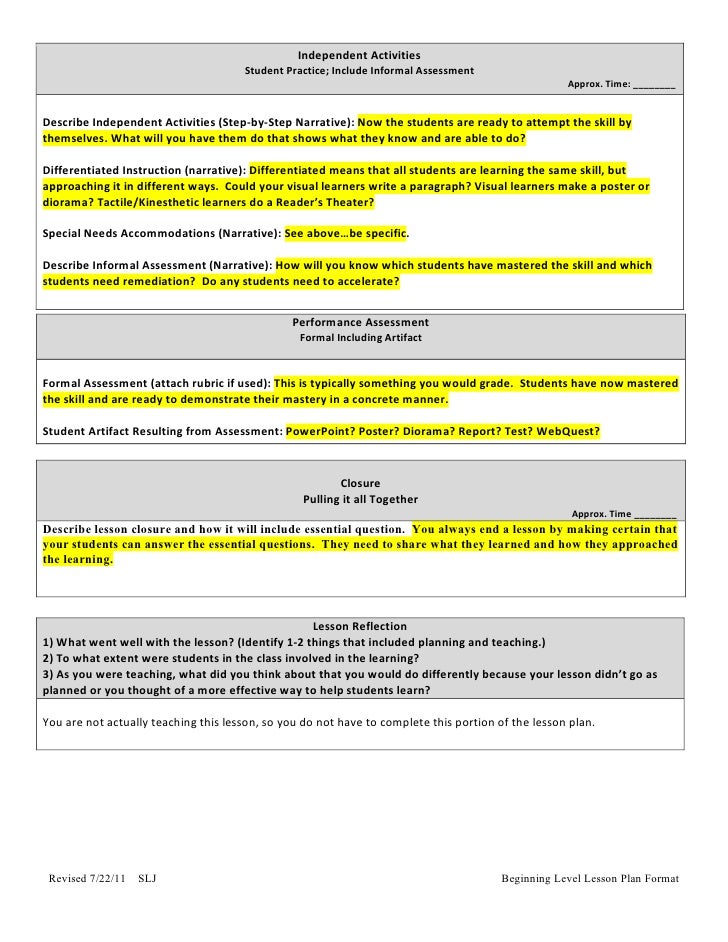 Lesson Plan With Annotation Lesson Plan With Annotation