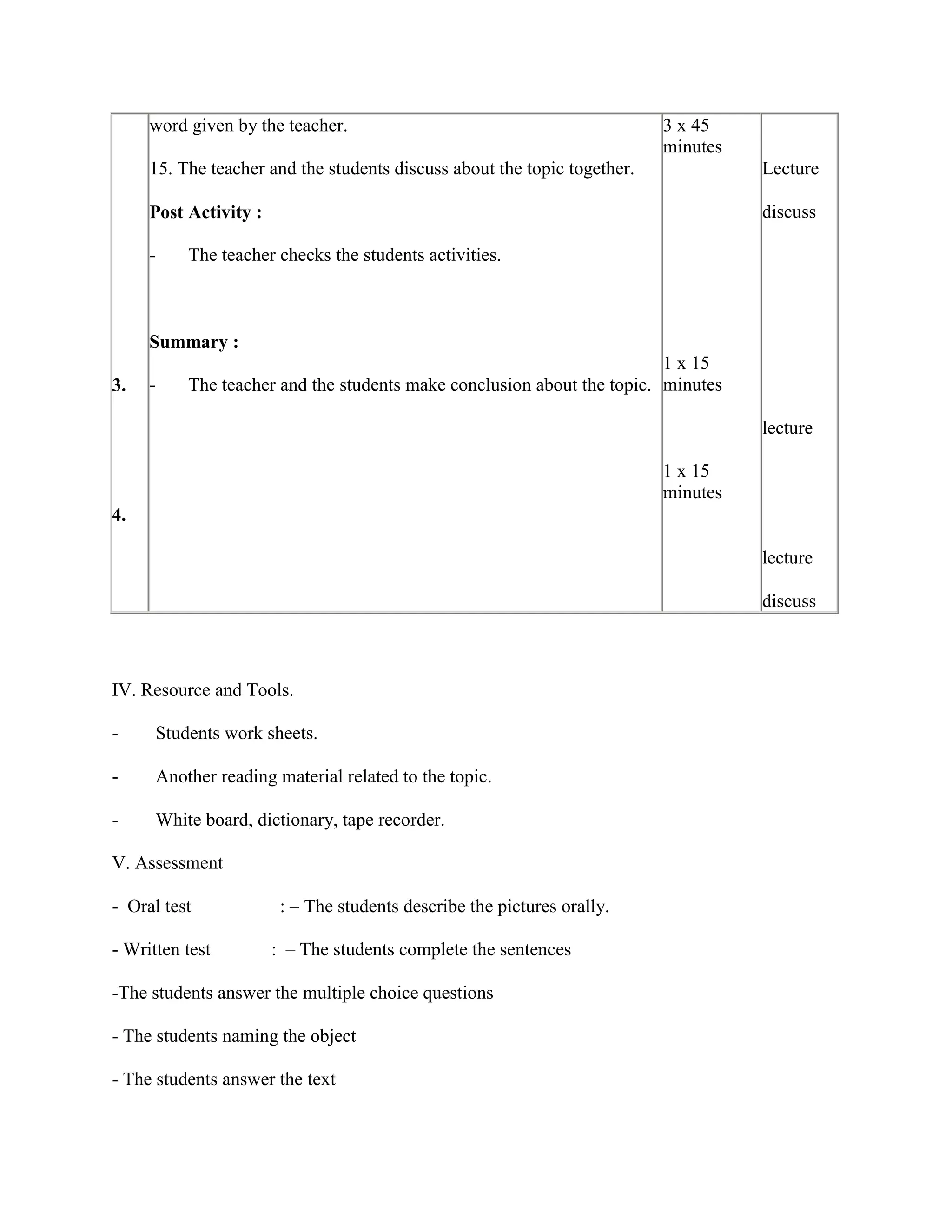 Lesson plan for smk grade x | DOCX