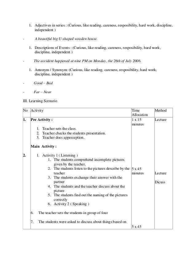 english smk x grade for grade smk for x plan Lesson
