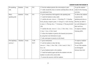 Lessani P Comprehensive Grade 10 English Lesson Plans on Furniture and ...
