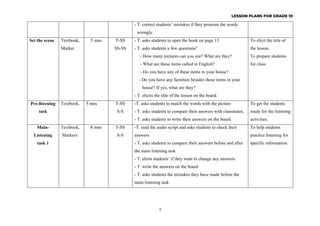 Lessani P Comprehensive Grade 10 English Lesson Plans on Furniture and ...