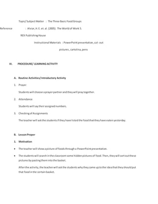 Lesson plan in baking | DOCX