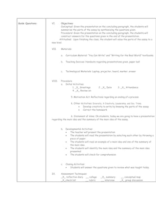 Lesson plan march 19, 2012 | DOCX