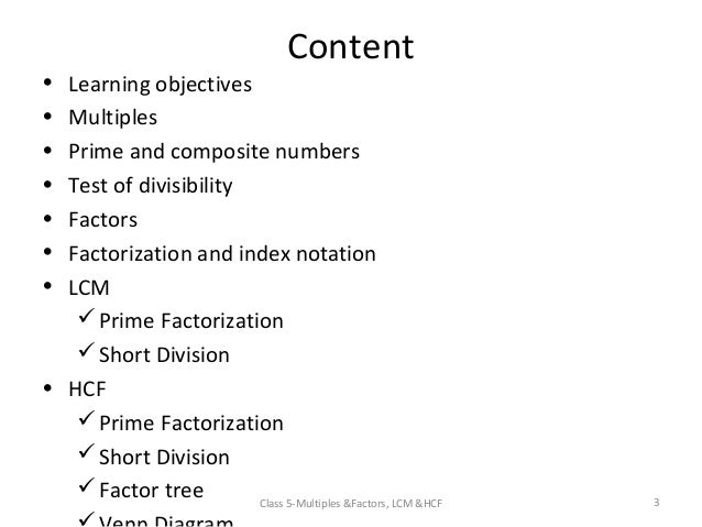 lesson plan multiple and factors ppt v 3 factors of 3