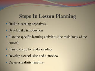 Lesson planning