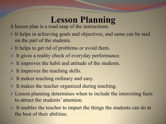 Lesson Planning PPT