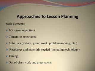 Lesson planning