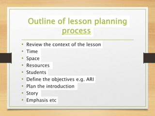 Lesson Planning in health care education | PPT