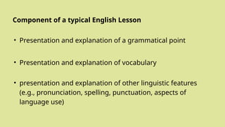 Lesson Planning.pptx in English Langauge Classes | PPTX