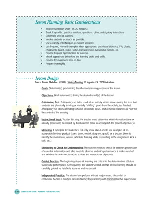 LESSON PLANNING | PDF