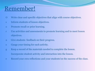 Lesson planning | PPT