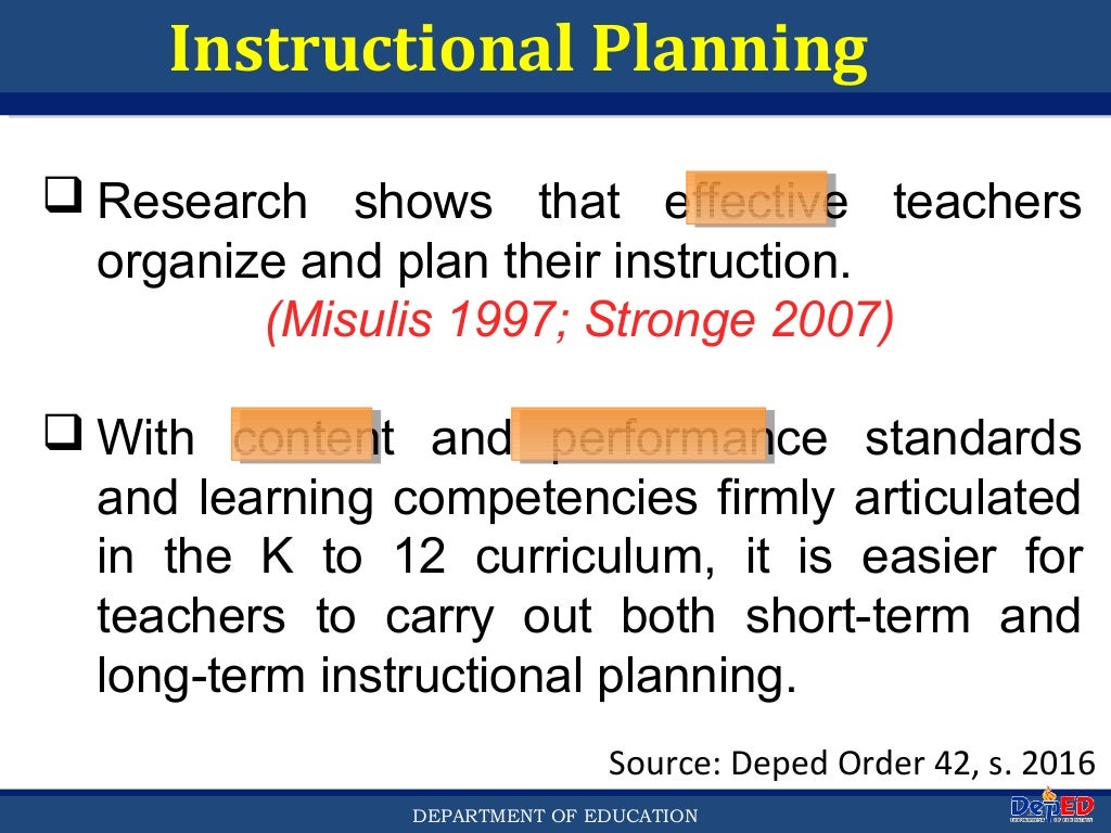 Lesson Planning for DepEd Teachers