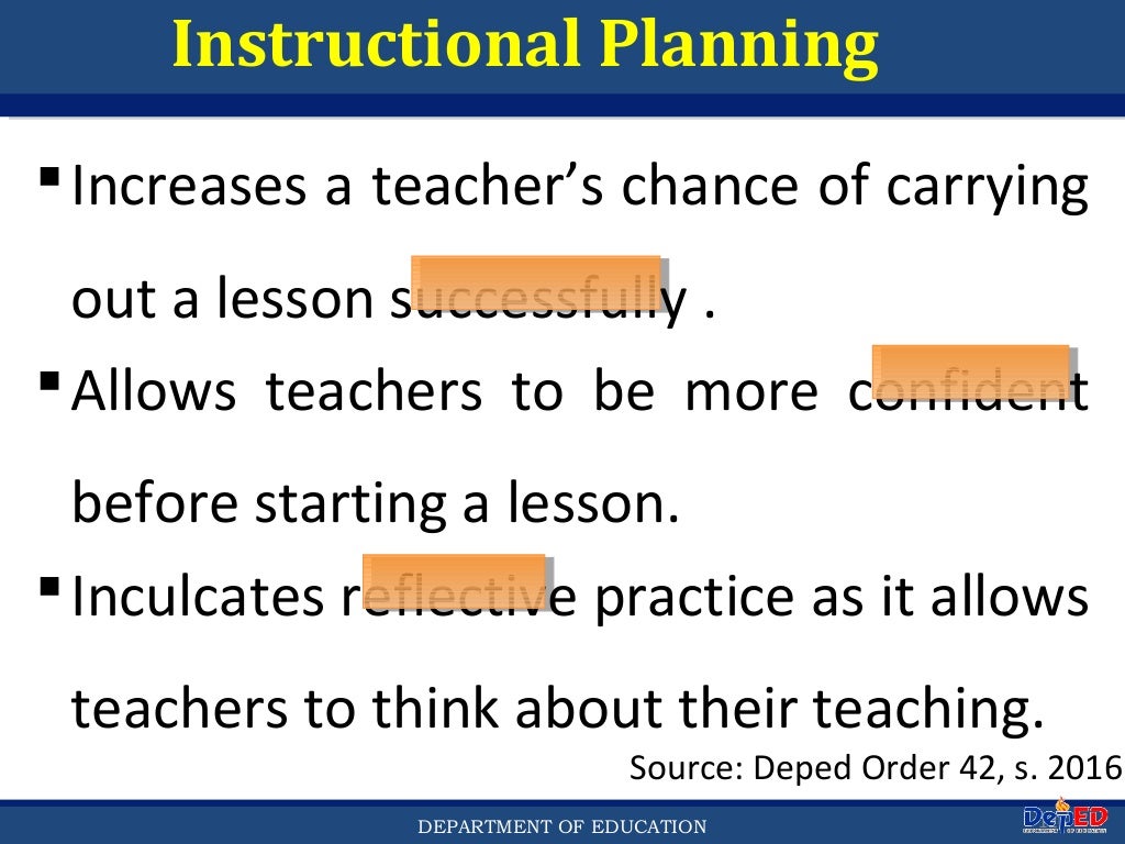 Lesson Planning for DepEd Teachers